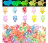 Lot de 100 mini tortues en résine, petites tortues lumineuses, petits animaux en résine, animaux marins T/oys, ani/mal de mer, breloques mignonnes Mi/ni Res/in Animal, phosphorescentes Ani/maux