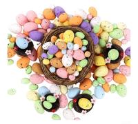 Lot de 100 mini œufs de Pâques en mousse pour décoration de vacances, loisirs créatifs et événements festifs, amusement coloré pour les activités saisonnières (petit)