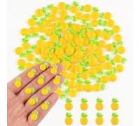 Lot de 100 minuscules ananas pour maison de poupée, décoration de fruits en résine pour travaux manuels, mini choses pour jardin féérique, décoration d'aménagement paysager