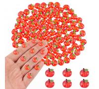 Lot de 100 minuscules pommes pour maison de poupée, décoration de fruits en résine pour travaux manuels, mini choses pour jardin féérique, décoration d'aménagement paysager, style 1