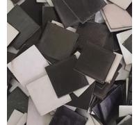 Lot de 100 miroirs autocollants carrés en verre pour loisirs créatifs et projets d'art mural avec dos solide Noir 50 x 50 mm