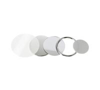 Lot de 100 miroirs de poche for porte-clés, badges vierges, broches, pièces rondes for machine à fabriquer des boutons, 58 mm et 75 mm pour casier de bureau(75mm)