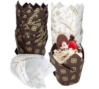 Lot de 100 moules à muffins en papier pour muffins, cupcakes, cupcakes, pâtisseries, anniversaires, mariages, fêtes
