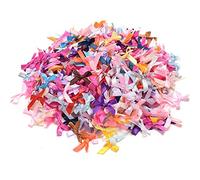 Lot de 100 n uds en Satin pour Mariage,Noël,fête,Anniversaire,Cadeau,Scrapbooking,Sacs à Sucre,baptême,décoration à saupoudrer,Bricolage,Couture,Accessoires de Cheveux,sous-vêtements,2,5 x 3 cm