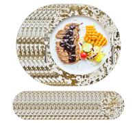 Lot de 100 napperons jetables en papier pressé pour mariage, fête d'anniversaire, table à manger - 33 cm