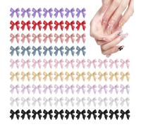 Lot de 100 nœuds 3D pour décoration d'ongles - Nœuds décoratifs pour ongles en acrylique - Jolis pendentifs en forme de nœud kawaii