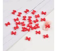 Lot de 100 nœuds colorés pour décoration d'ongles 3D - Accessoires pour nail art - Décorations pour sapin de Noël