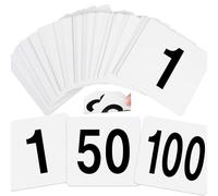Lot de 100 numéros de table de 1 à 100 en plastique double face pour mariage, restaurant, réception, fête, anniversaire, événement