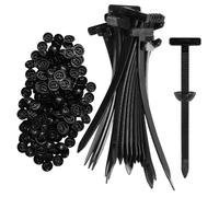 Lot de 100 Nylon Universal Cable Tie Buckle - Zipper Clips Auto-Bloquants avec Bouton, Attaches Résistantes aux UV pour Voiture et Maison (50PCS)