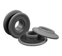 Linxor - Lot de 100 oeillets à clipser pour bâche à bulles ou autres types de bâches - Gris