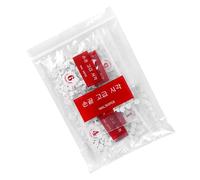 Lot de 100 ou 500 faux ongles courts en acrylique à croissant pour French manucure Blanc