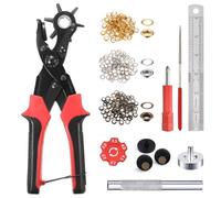 Lot de 100 outils de perforation pour cuir pour ceinture - Perforateur multi-tailles pour ceintures, bracelets de montre, sangles, colliers de chien, selles, chaussures, tissus, projets de bricolage à