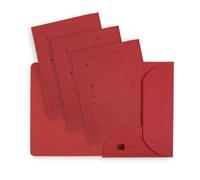 Lot de 100 Pack de 25 sous-dossiers Ultimate A4, à rabats, en kraft rouge