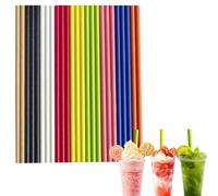 Lot de 100 Pailles Carton Jetables,198x6mm Pailles Bubble Tea, Coloré Paille en Papier pour cocktail Mason Jar, Verre, Anniversaire, Mariage, Noël, Douche de Bébé, Célébration et Fête