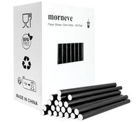 Lot de 100 pailles jetables extra larges en papier de 12 mm pour thé aux mousses, smoothies, perles, milkshakes, slushies, milkshakes, milkshakes, milkshakes, milkshakes, milkshakes, milkshakes