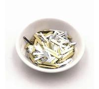 Lot de 100 paillettes rectangulaires en PVC, 3 x 20 mm, pour couture, mariage, loisirs créatifs, accessoires de vêtement, mélange or/argent, 3 x 20 mm