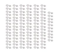 Lot de 100 paires de rivets et de vis en acier inoxydable 100 paires de fixations rondes plates de 1,6 x 0,35 x 0,33 cm pour la fixation et la décoration avec matériau en alliage, convient pour