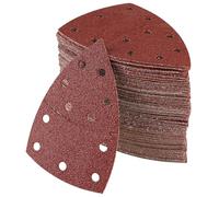 Lot de 100 Papier Abrasif pour Ponceuse, 105 mm x 152 mm, Grain P40/60/80/120/180/240/400, Triangles de Ponçage pour Bosch PSM 100A, PSM 160, PSM 200 AES, PSM 18, PDA 180, PSM 160 A