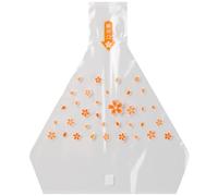 Lot de 100 paquets triangulaires onigiri - Sacs d'emballage onigiri disposables - Sacs d'emballage de balles de rice, emballage à sushi japonais, emballages pour Onigiri (orange)