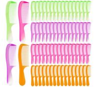 Lot de 100 peignes à cheveux jetables emballés individuellement en 4 couleurs, pour enfants, hommes, femmes, parfaits pour les voyages, les organismes de bienfaisance, les abris et les institutions