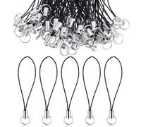 Lot de 100 pendentifs de téléphone portable simples pour clés, porte-clés, boucles avec mousqueton, lanière, cordon pour téléphone portable, cordon pour pendentifs, porte-clés USB