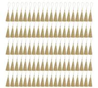 Lot de 100 pendentifs en or nappa pour décoration, marque-page pendentifs, accessoires de bijoux, convient pour les signets décoratifs, les téléphones portables, l'artisanat, les boucles d'oreilles