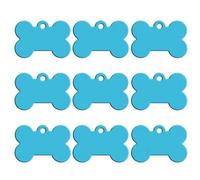 Lot de 100 pendentifs vierges en aluminium avec plaque d'identification pour animal de compagnie, nom de téléphone, plaque d'identification pour animal domestique, B, 38 x 25 x 1 mm