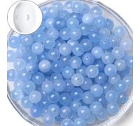 Lot de 100 perles aigue-marine naturelles de 8 mm pour fabrication de bracelets, colliers, boucles d'oreilles, bijoux en pierre véritable