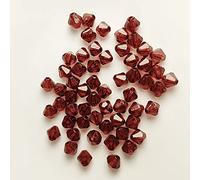 Lot de 100 perles bicônes 4 mm - Perles en cristal en vrac avec trou - Bricolage avec perles à facettes tchèques - Marron