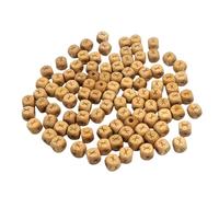 Lot de 100 perles carrées en bois de hêtre avec lettres de l'alphabet - 10 mm - Pour la fabrication de bijoux, les noms et les loisirs créatifs