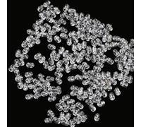 Lot de 100 perles de pêche transparentes à double trou en croix pour les pêcheurs, matériel essentiel (4,7 x 6 mm)