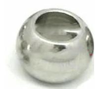 Lot de 100 perles d'espacement en acier inoxydable 316L de 2 à 12 mm, à gros trou, pour la fabrication de bijoux, bracelets et colliers, trou de 2 x 1 mm