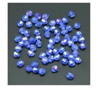 Lot de 100 perles en cristal autrichien bicône en vrac for fabrication de bracelets, colliers et bijoux(002 Medium blue)