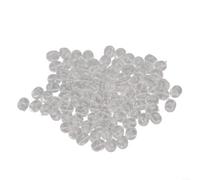 Lot de 100 perles en forme de croix ovales avec finition transparente pour la pêche (moyennement transparent)