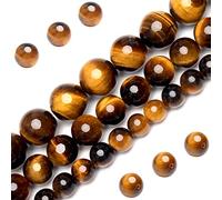 Lot de 100 perles œil de tigre naturelles classiques, de qualité 3A, rondes en vrac, 8 mm, au choix, semi-précieuses pour la fabrication de bijoux