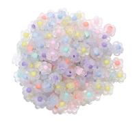 Lot de 100 perles intercalaires de couleurs mélangées en acrylique motif tournesols mats pour la fabrication de bijoux créatifs