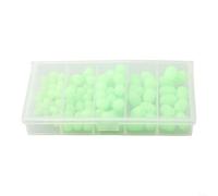 Lot de 100 perles lumineuses pour bas de ligne de pêche avec rémanence super lumineuse pour une utilisation dans l'obscurité totale ou les niveaux de submersion profonde
