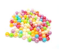 Lot De 100 Perles Nacrées Acrylique Multicolore Ø 6 mm - Création