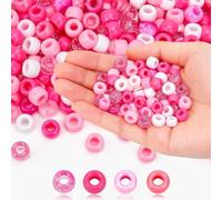Lot de 100 perles poney pour fabrication de bracelets, loisirs créatifs, 5 | Perles en plastique pour tressage de cheveux, bracelet d'amitié, kandi, porte-clés et décorations décoratives de couleurs