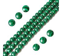 Lot de 100 perles rondes en malachite naturelle de 6 mm pour la fabrication de bijoux
