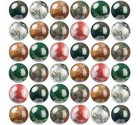 Lot de 100 perles rondes en pierre naturelle de 6 mm avec fil élastique pour fabrication de bracelets, colliers, bijoux