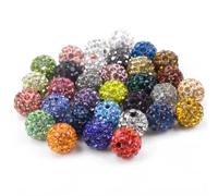 Lot de 100 perles rondes en strass de 10 mm, perles en argile douce en 23 couleurs pour loisirs créatifs, stylos à perler, fabrication de bijoux