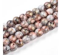 Lot de 100 perles rondes opaques en verre de 8 mm peintes pour la fabrication de boucles d'oreilles, colliers, bracelets, bijoux, loisirs créatifs, trou : 1,2 mm, chocolat