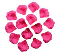 Lot de 100 pétales de rose en soie rose vif pour fête des mères, mariage, anniversaire, décoration de table, baptême