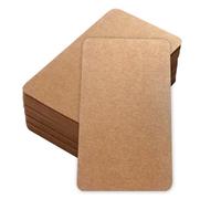 Lot de 100 petites cartes de visite vierges en papier kraft marron pour le bricolage, l'apprentissage, les études, 9 x 5,4 cm
