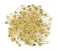 Lot de 100 petites épingles à nourrice dorées de 18 mm pour vêtements, artisanat, art