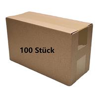 Lot de 100 petits cartons d'expédition pliables de 26 cm x 11 cm x 15 cm - rectangulaires à 1 cannelure marron | à coller avec ruban adhésif ou ruban d'emballage | Boîte d'expédition petite pour DHL