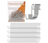 Lot de 100 petits crochets métalliques en forme de S en acier inoxydable pour accrocher des bijoux, ustensiles de cuisine, vêtements, crochets muraux en forme de poisson