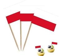 Lot de 100 petits drapeaux pour cure-dents - Pour cupcakes et cocktails - Pologne