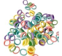 Lot de 100 petits élastiques à cheveux - Chouchous pour filles, élastiques à cheveux pour cheveux de femme, élastiques en caoutchouc pour cheveux, chouchou pour cheveux épais (multicolore-B)